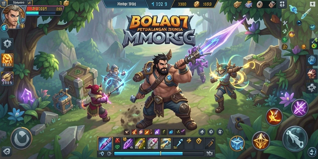 Tampilan gameplay seru di dunia BOLA07 dengan banyak aksi.