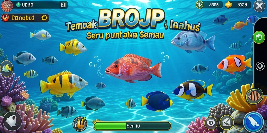 Gameplay BROJP yang seru saat memancing ikan raksasa.