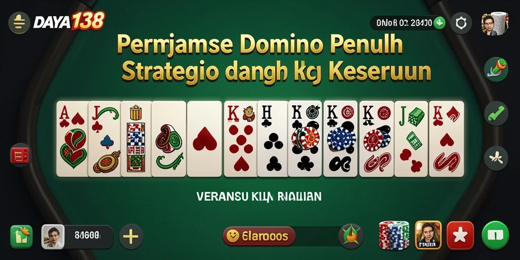 Screenshot menampilkan gameplay Domino yang seru dan interaktif.