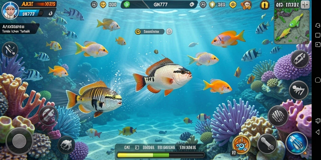 Tangkapan layar gameplay seru Tembak Ikan di GN777.