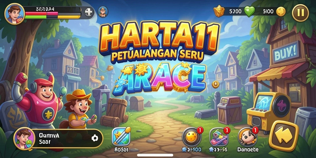 Screenshot HARTA11 menampilkan gameplay seru dan penuh warna dalam dunia arcade.