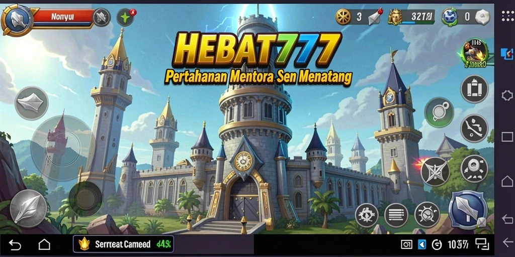 Penggambaran gameplay menara yang epik dalam HEBAT777.