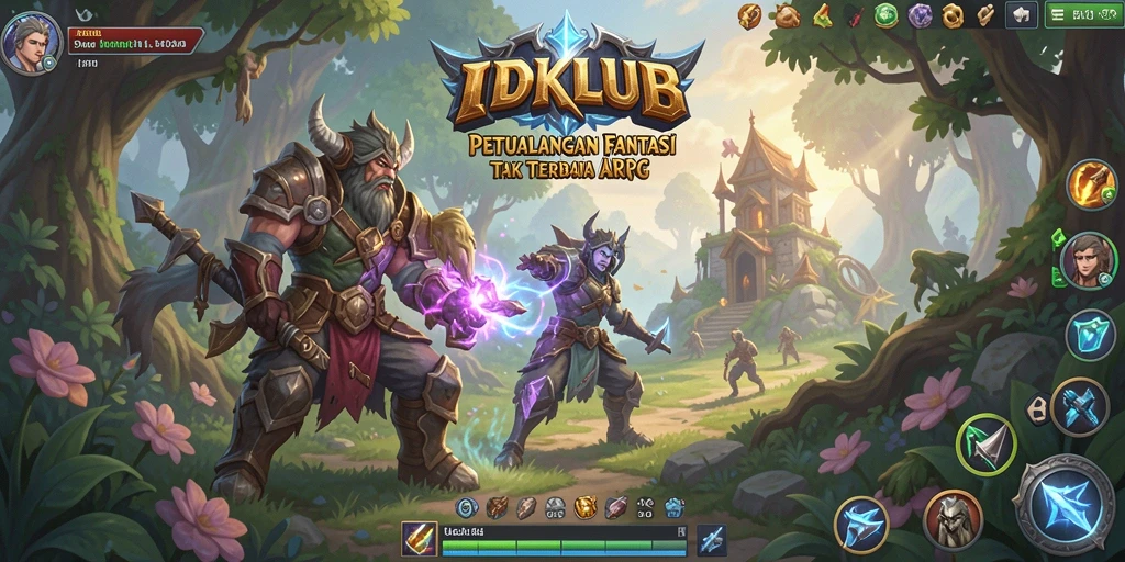Screenshot gameplay IDKLUB menampilkan aksi bertarung yang epik di dunia ARPG.