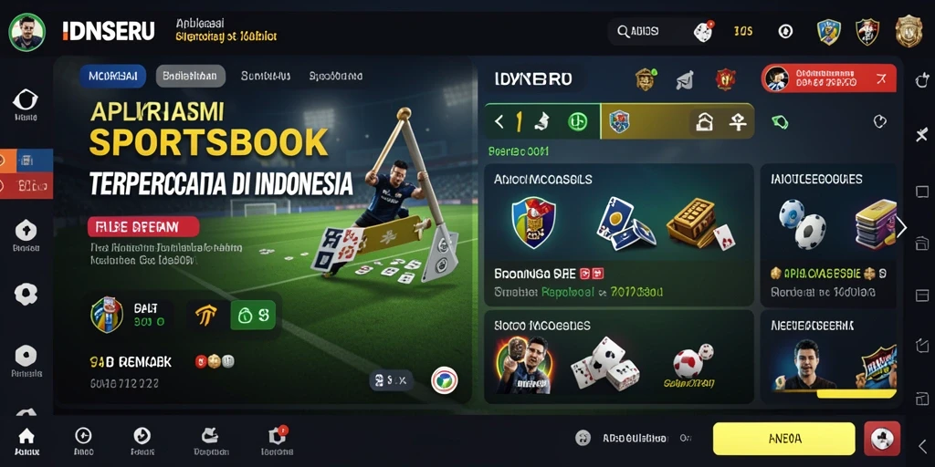 Tampilan gameplay IDNSERU dengan berbagai pilihan taruhan olahraga.