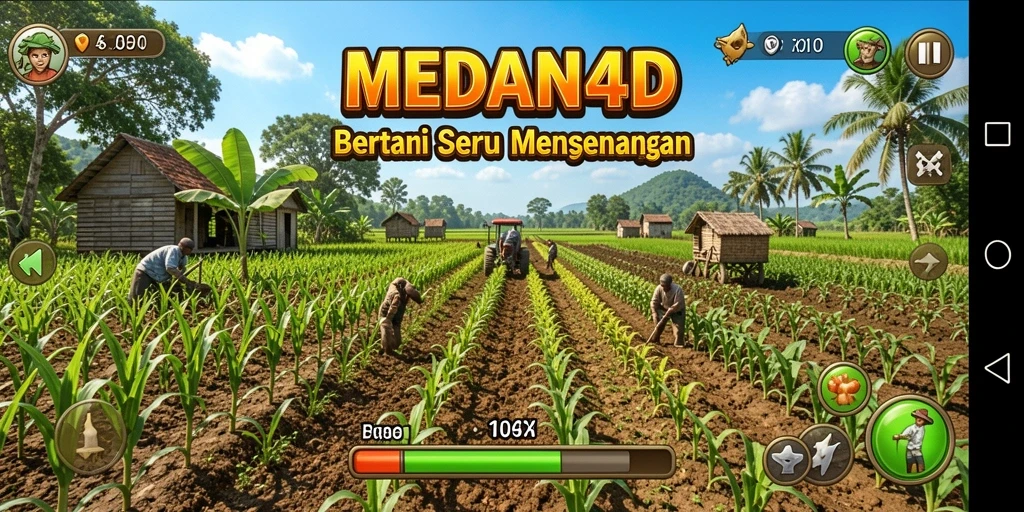 Tampilan gameplay <strong>MEDAN4D</strong> saat merawat tanaman dengan penuh perhatian.