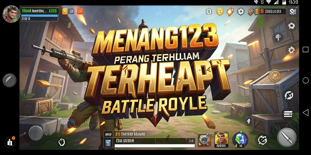 Tampilan gameplay seru di <strong>MENANG123</strong> dengan pertarungan Battle Royale.