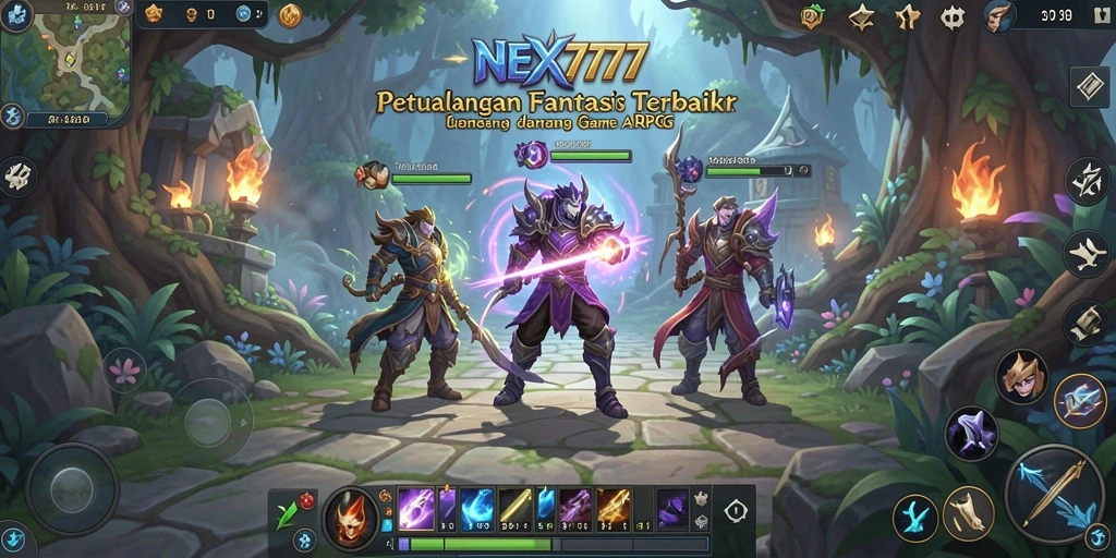 Tampilan menakjubkan dari gameplay NEX777 dalam dunia ARPG.