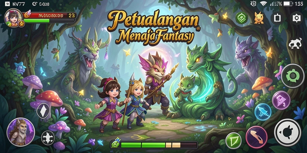 Tampilan gameplay NV77 yang memukau di dunia petualangan.