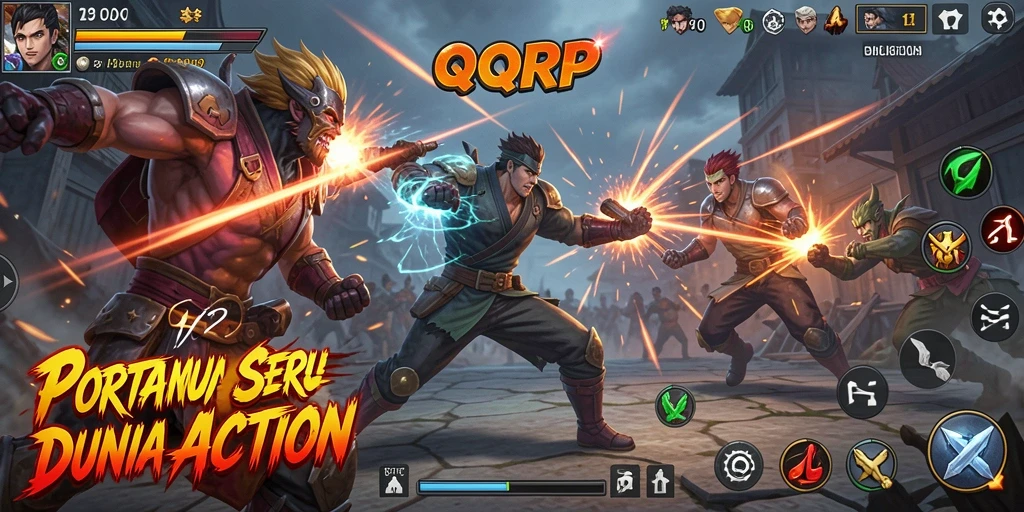Screenshot gameplay QQRP menampilkan aksi seru dan dinamis.