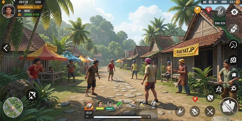 Tampilan gameplay RAKYATJP yang menarik dan interaktif.