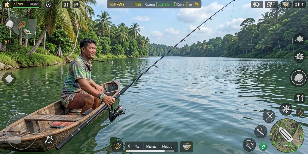 Gameplay ST789 menampilkan pengalaman memancing yang seru dan realistis.