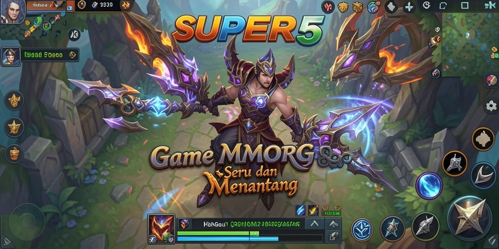 Tangkapan layar gameplay SUPER5 menampilkan aksi seru dalam petualangan MMORPG.
